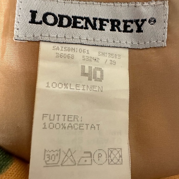 Vintage Lodenfrey orange floral linen skirt - Picture 4 of 5